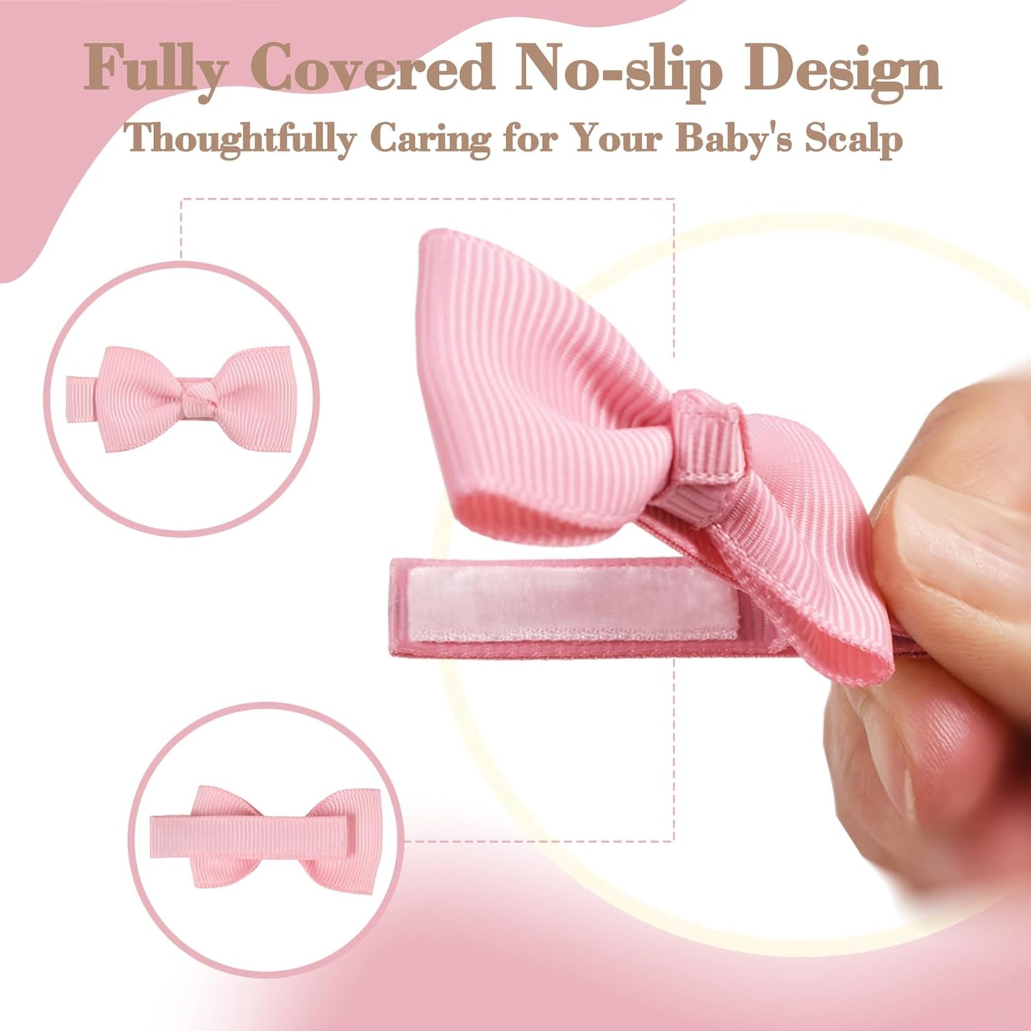 Pieces Fully   40 80  Lined No Slip Hair Clips In 20 40 Pastel Colors, Barrettes And Bows For Infants, Toddlers, And Baby Girls