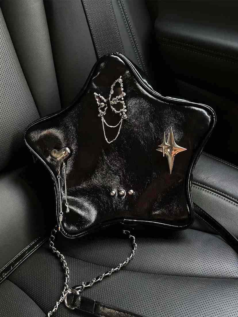 Laser XINGX Five-pointed Star Shiny Letter Love Messenger Bag