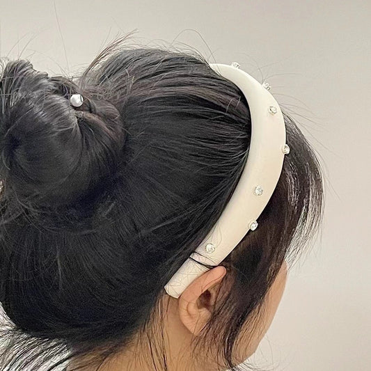 Women's Outdoor All-matching-type High Skull Top Sponge Headband With Drill