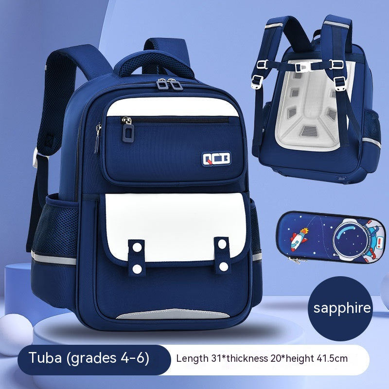 Primary School Student Schoolbag Lightweight Spine-protective Burden Reduction Large Capacity