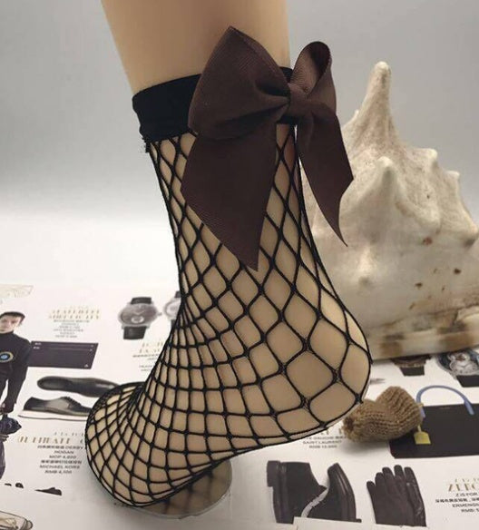Women's Lace Fishnet Sheer Ankle Dress Socks