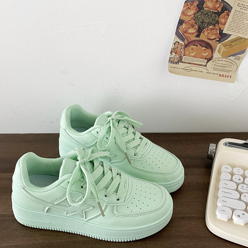 Fritidssneakers til kvinder med stjernemønster – passer til alt