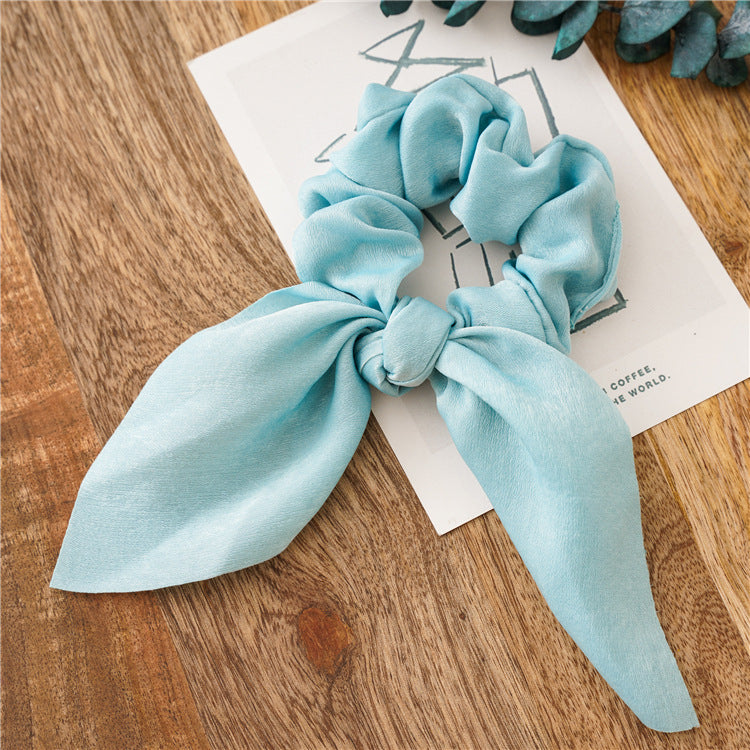 Simple fashion candy solid color rabbit ears head circle