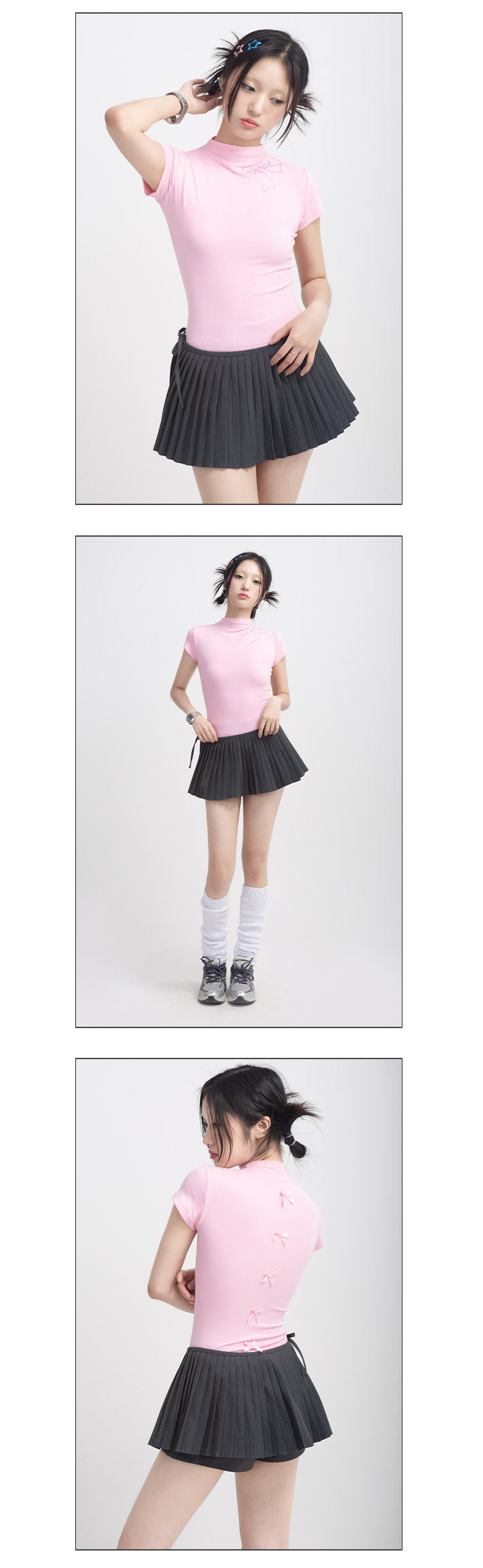 Sweet Cool Style Hot Girl Bow Short Sleeve Ballet Style