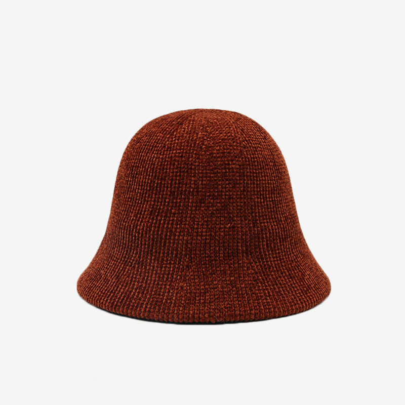 Warm Women's Chenille Fisherman's Hat Versatile Casual Knitting