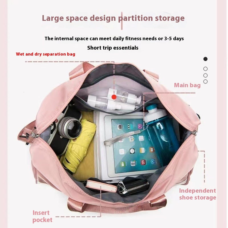Multi-functional One-shoulder Crossbody Yoga Coverable Handle Short Trip Bag