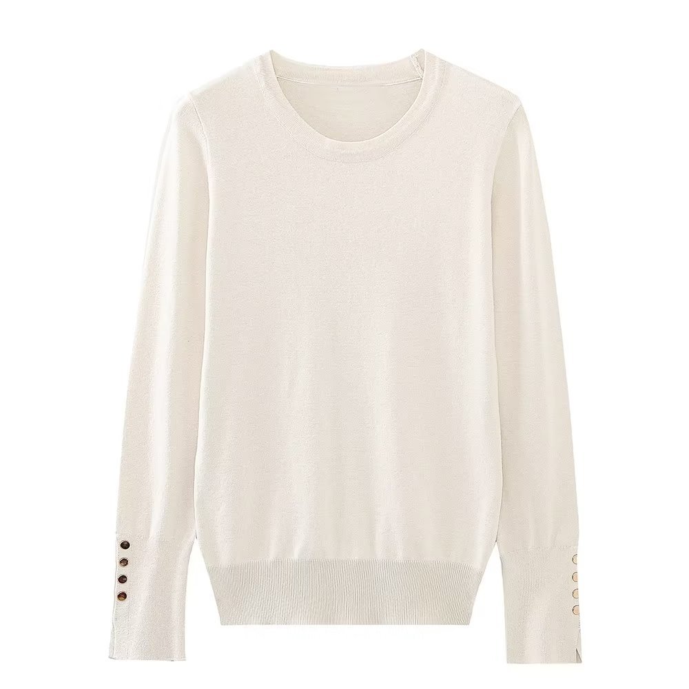 Women's Round Neck Slim Bottoming Basic Sweater