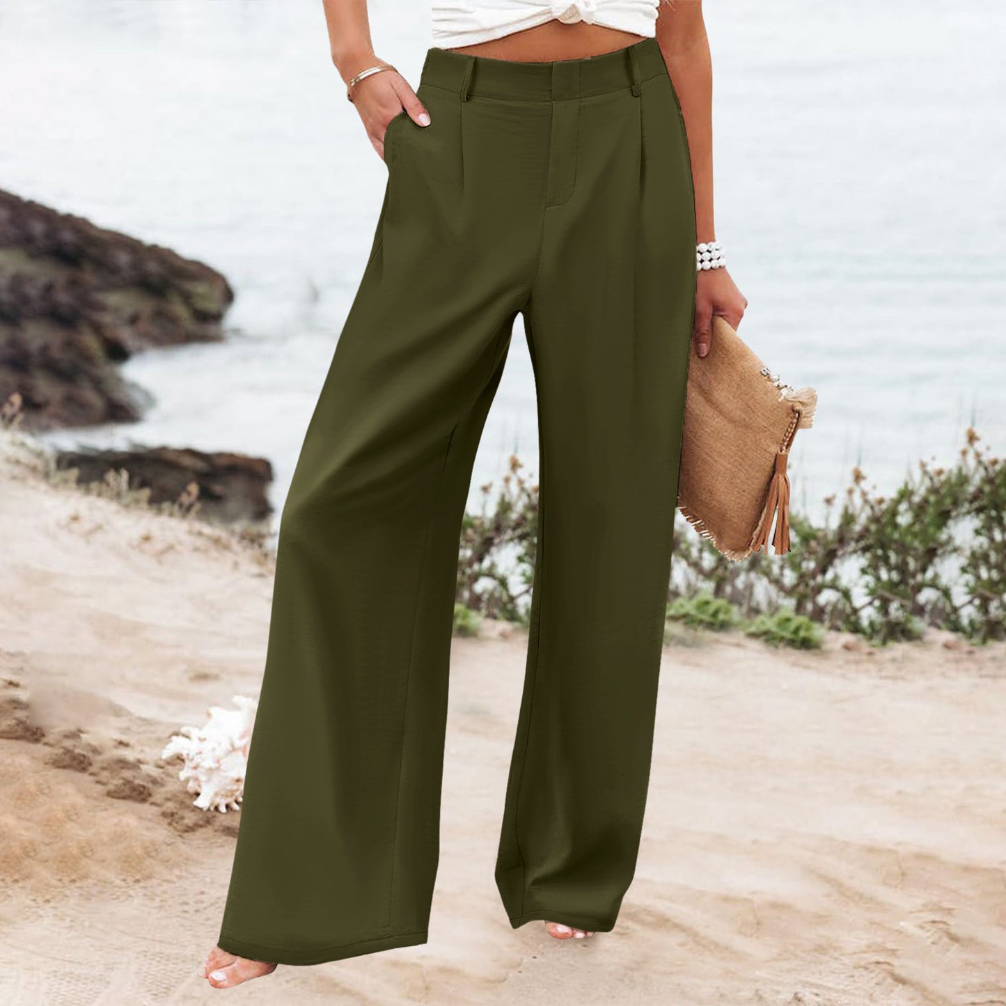 New Loose-fitting Women's Wide Leg Casual Trousers