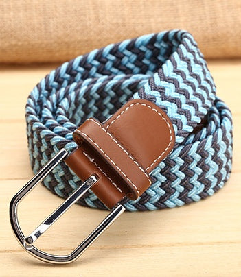 Elastic woven elastic men's belt