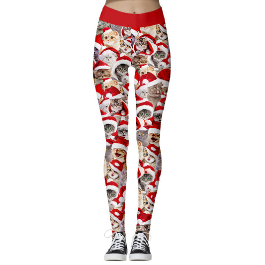 Christmas Digital Printing Women's Stretch Leggings