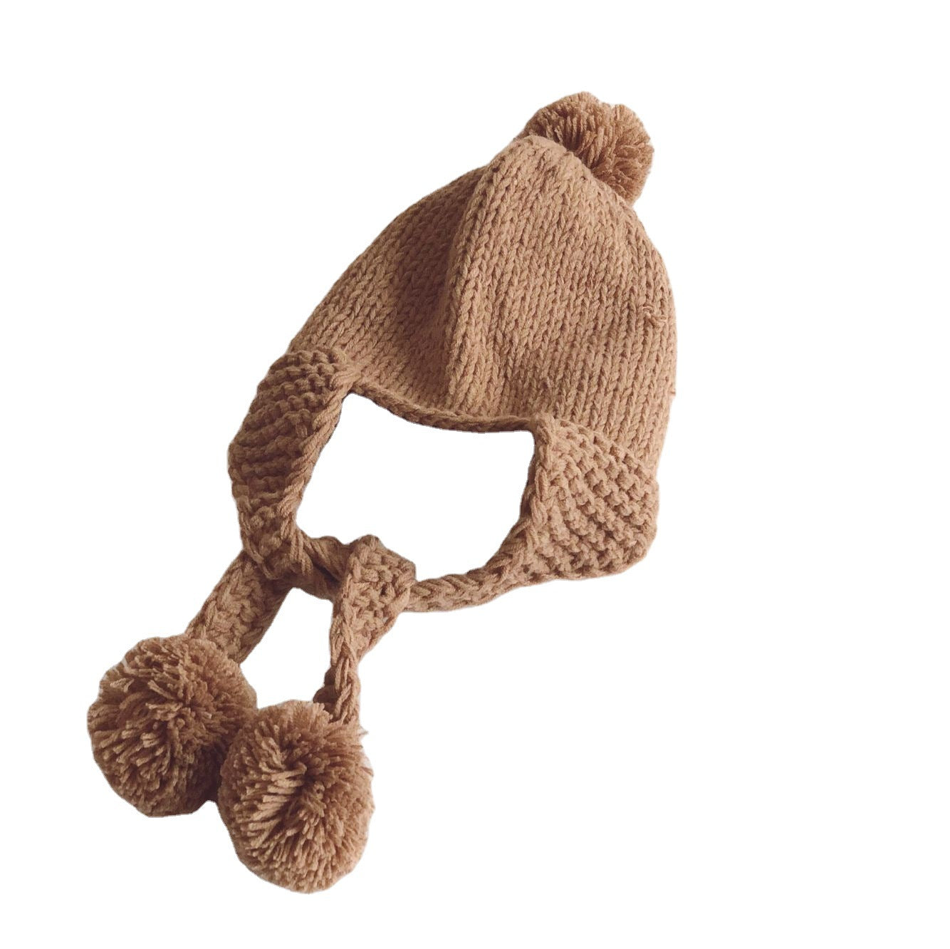 Children's Braided Braid Ear Protection Knitting Hat