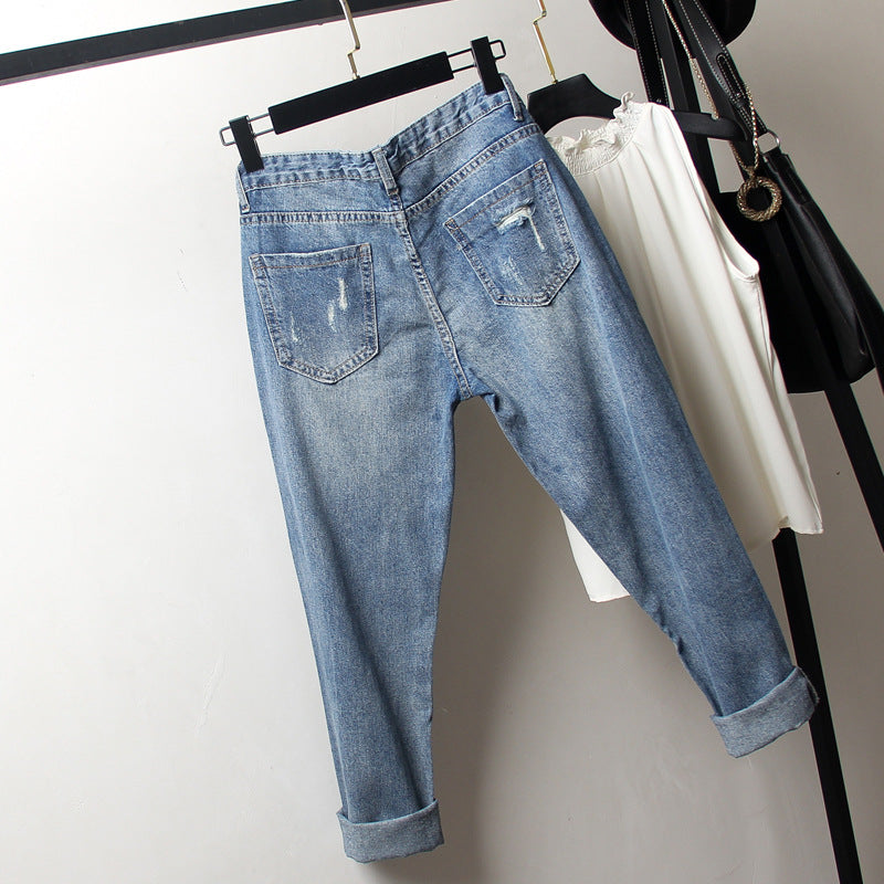 Loose slim cropped pants