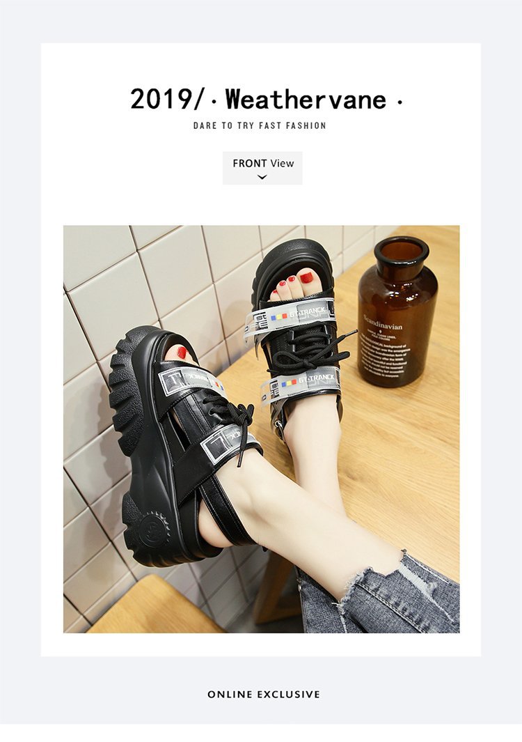 Increased inner sandals with platform