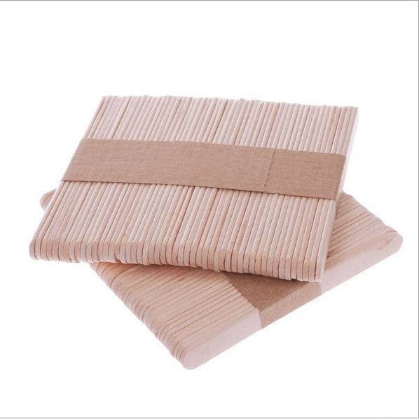 50Pcs Burlywood Ice-lolly Stick Natural Wooden Ice Cream Sticks Kids Hand Craft Making Ice Cream DIY Popsicle Sticks