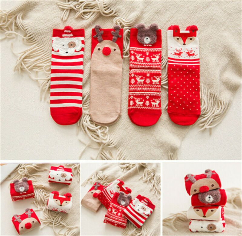 Colorful cotton red socks