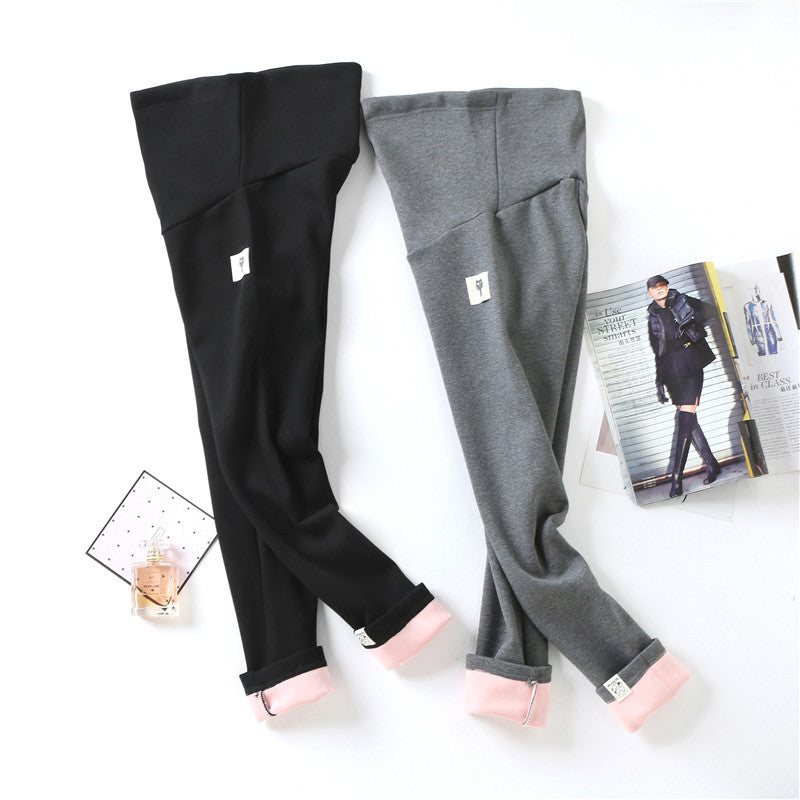 Maternity bottoming trousers with fleece