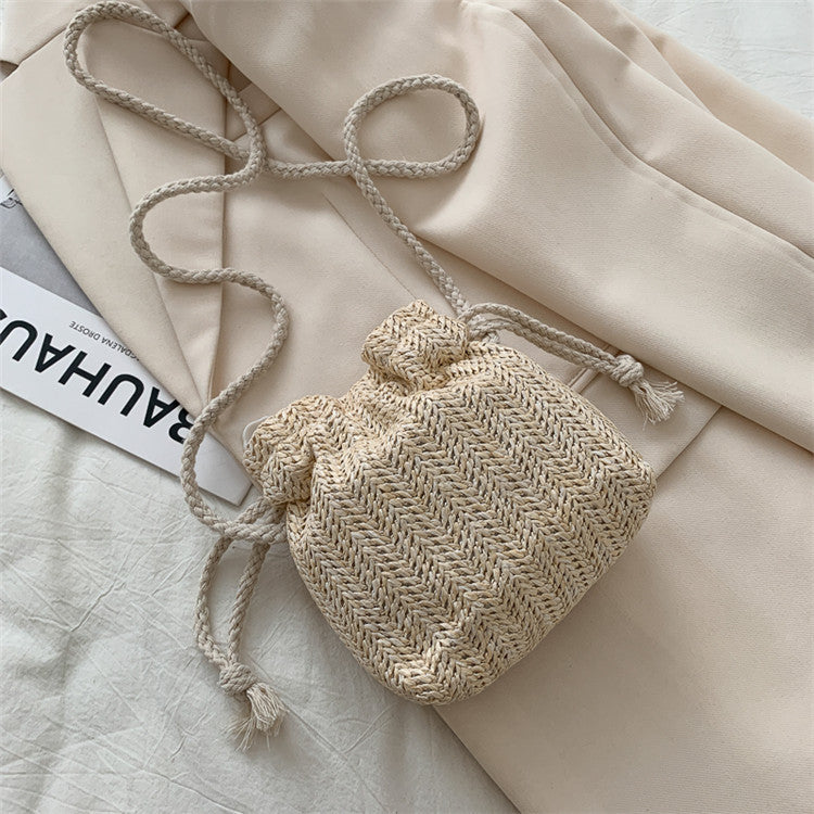 Women's Fashion Simple Straw Single Shoulder Crossbody Bag