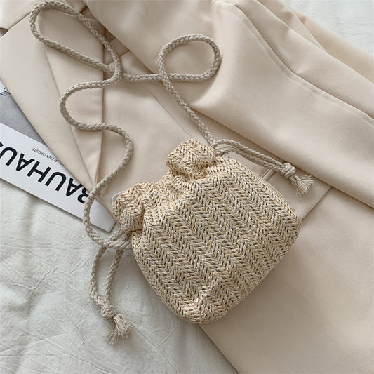 Women's Fashion Simple Straw Single Shoulder Crossbody Bag