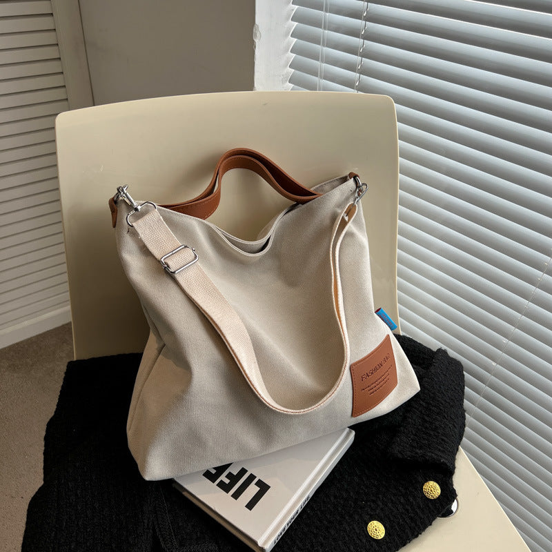 Dametaske med stor kapacitet, specielt design, tekstureret håndtaske, alsidig afslappet skuldertaske/crossbody-taske