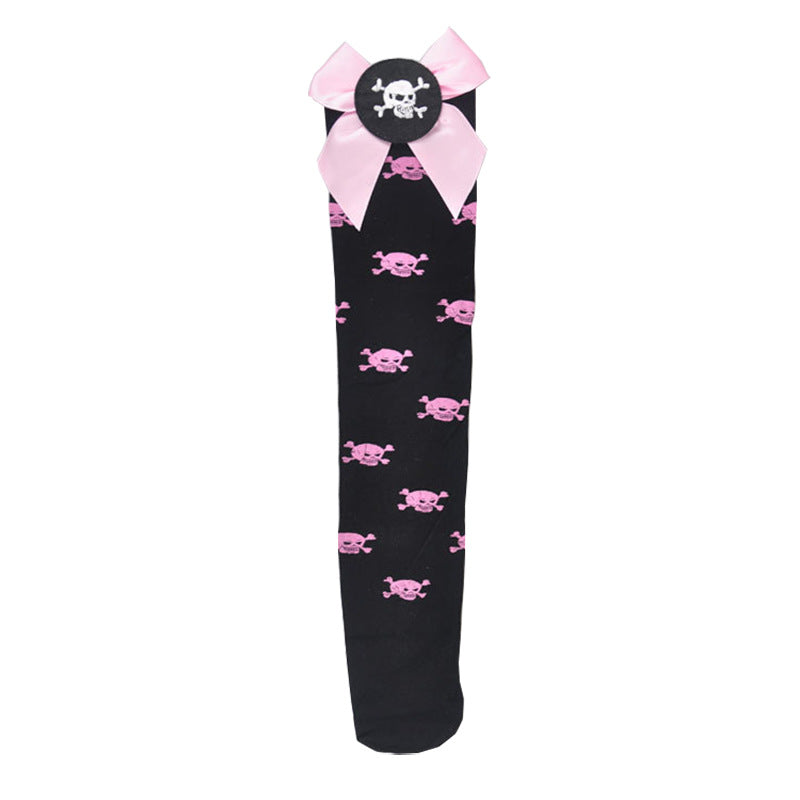 Stockings Children Lolita Bowknot Harajuku Black Pink Punk JK Leg Socks
