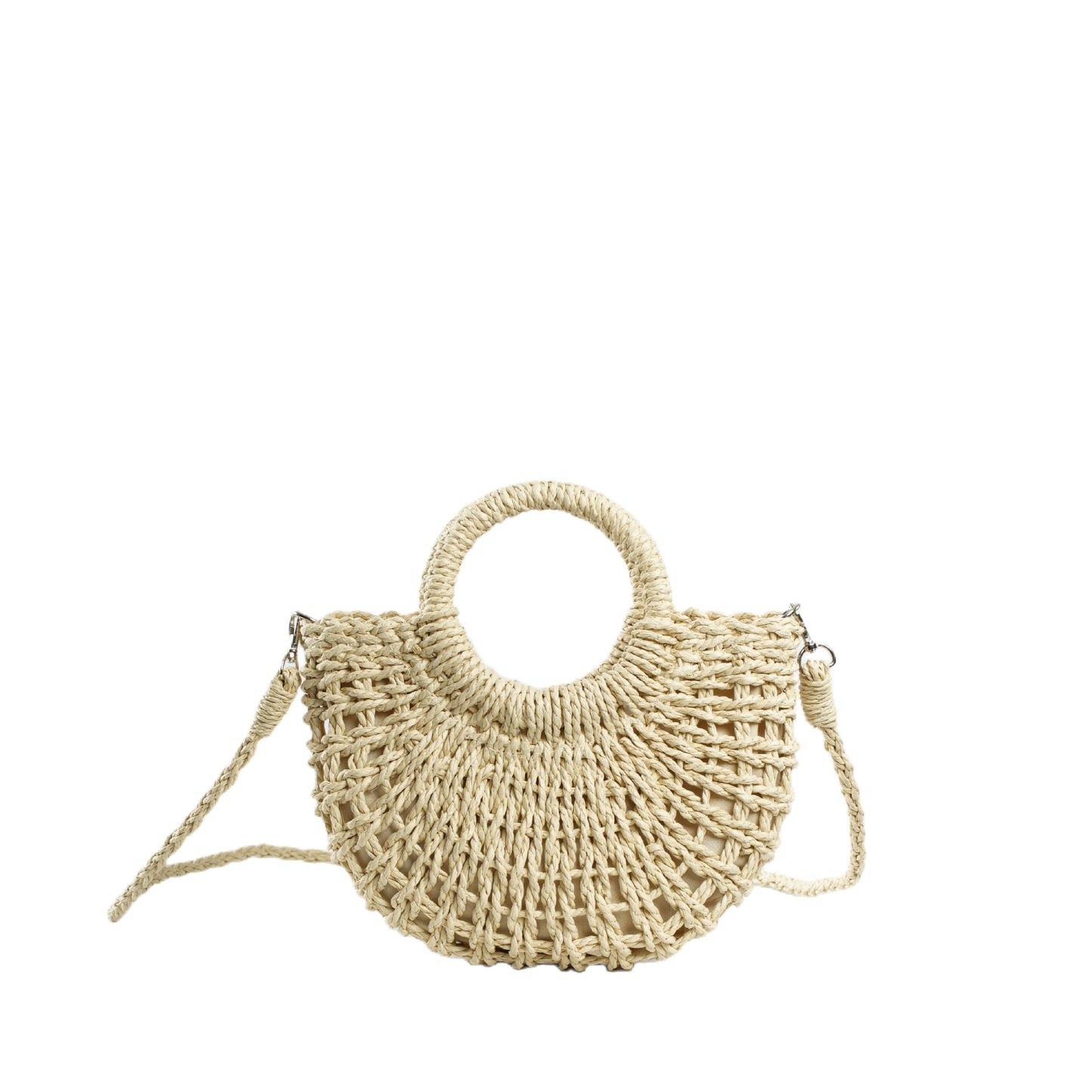 Women's Fashion Handmade Straw Woven Hollow Crossbody Bag