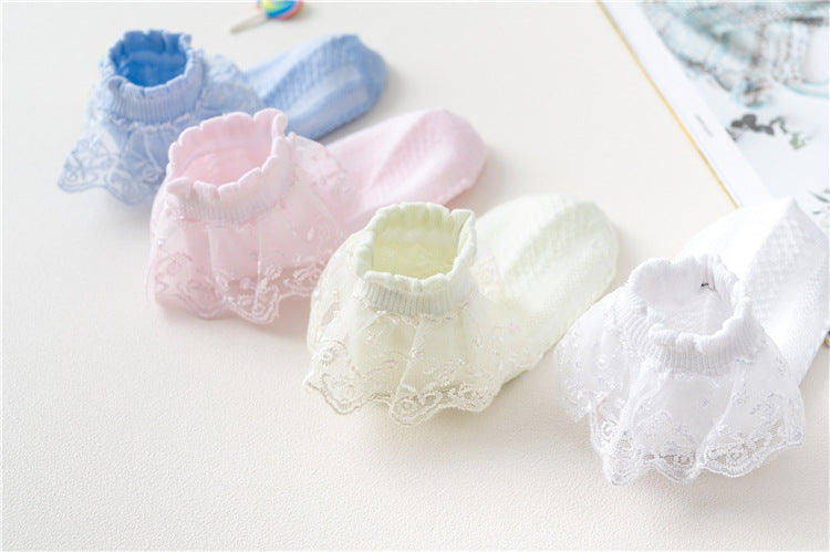 Japanese Lace Princess Short Socks Baby White Dance