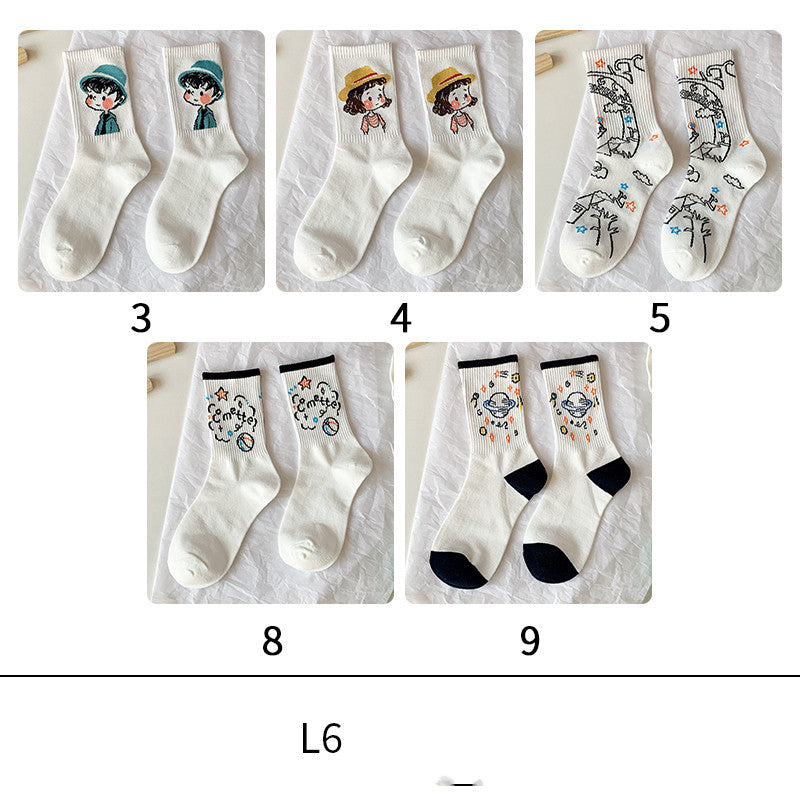 Cute Cartoon Socks In Women's Stockings