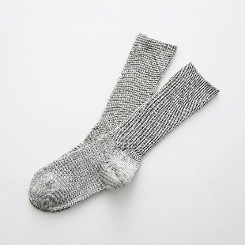 Double needle pile socks