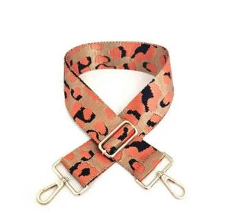 Thicken Color Female Bag Accessories Leopard Print Tie Long Shoulder Strap One Shoulder Messenger Extended Shoulder Strap Replacement Jacquard Bag Strap