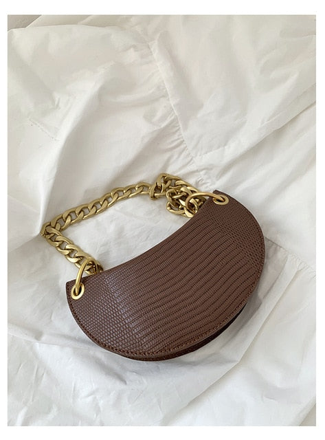 One-shoulder armpit bag women bag all-match crescent bag