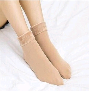Plus velvet thick snow day warm floor socks autumn and winter in the tube home socks men socks couple socks