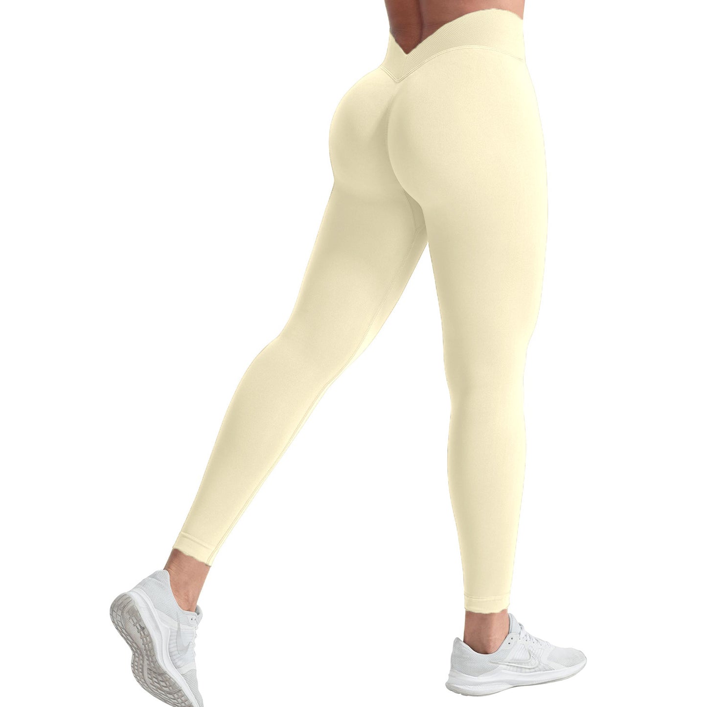 Yoga Women's High Waist Hip Lift Peach Shark Pants