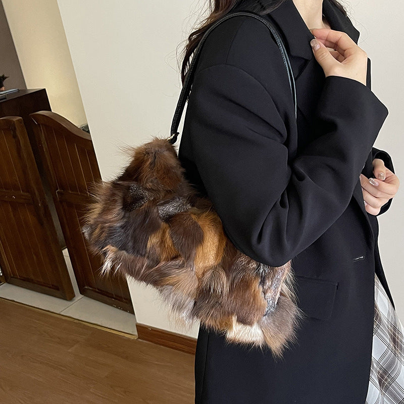 Luxury Niche Plush Underarm Bag For Women