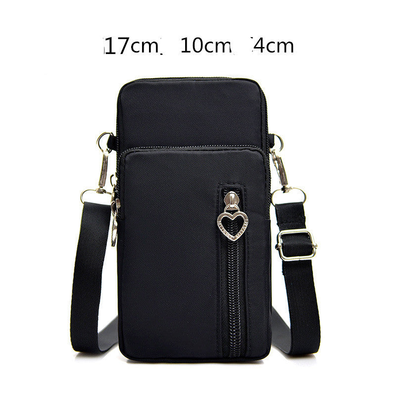 Crossbody Hanging Neck Mobile Phone Cloth Bag Portable Mini Bag