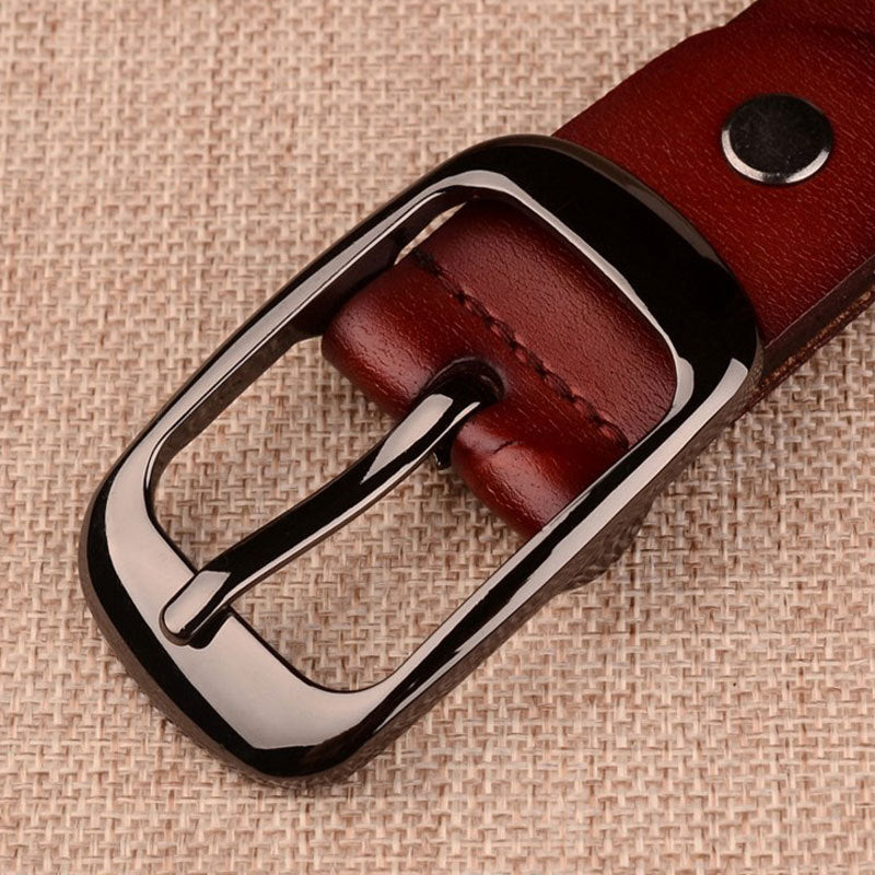Ladies elastic leather belt