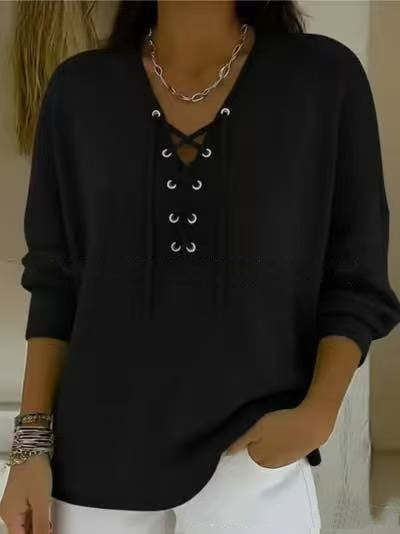 Hooded Knitted Pullover Long Sleeved Sweater