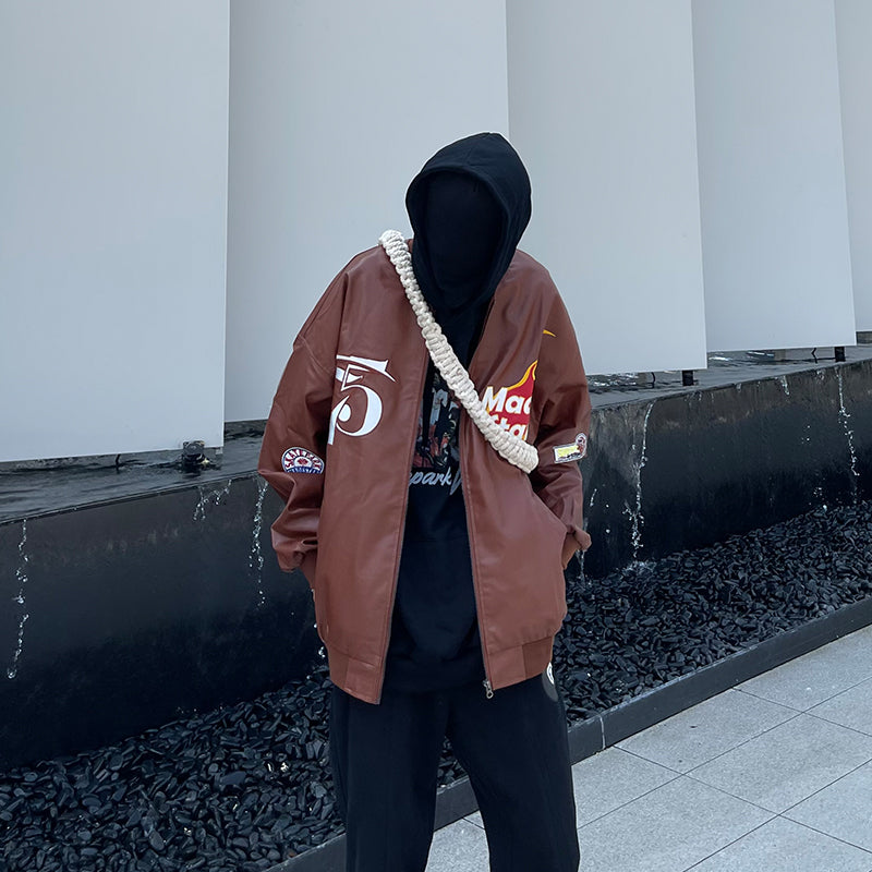 American Retro Street Hip Hop Loose Baseball Uniform Couples Jacket