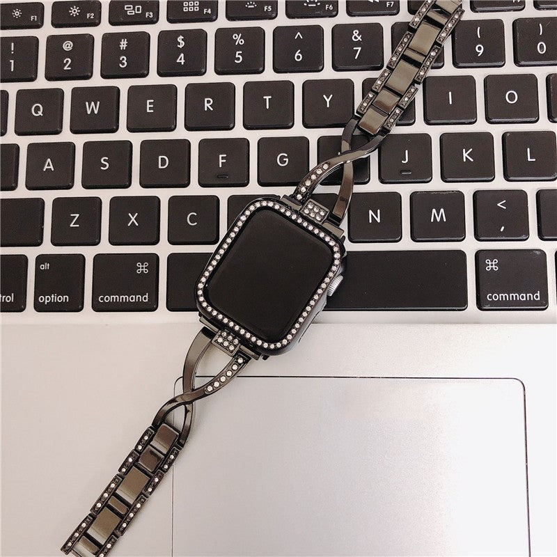 Thin wrist metal watchband case