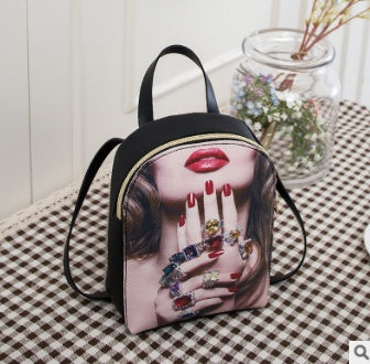 new Korean version of the print three-use shoulder bag wind up shoulder bag handbag Messenger bag