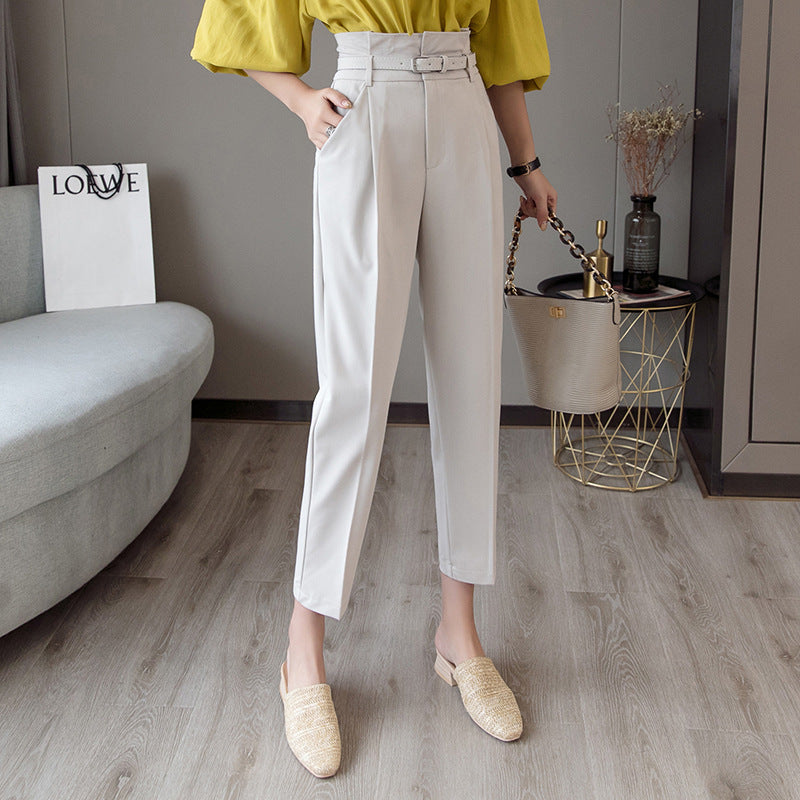 Flower Bud High Waist Cropped Feet Pants