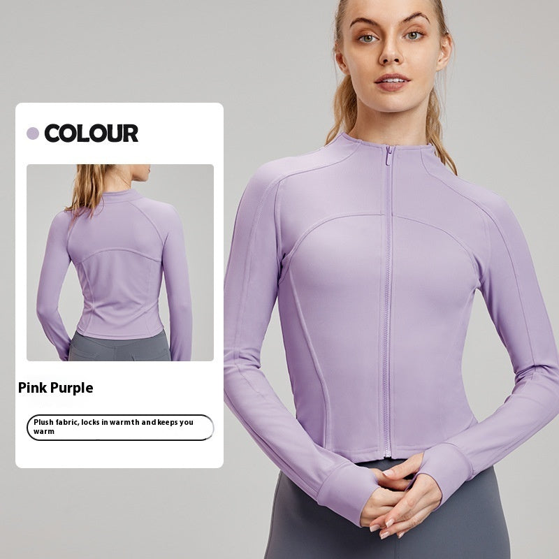 Fleece-lined Yoga Clothing Top Autumn And Winter Coat