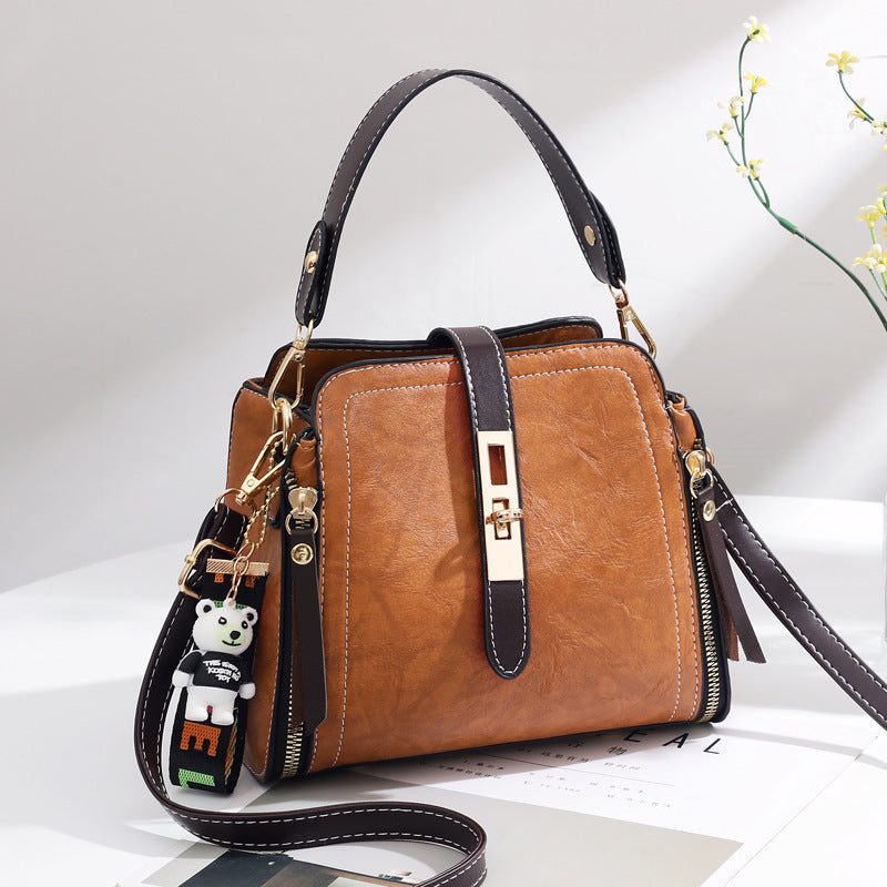 one-shoulder bucket bag