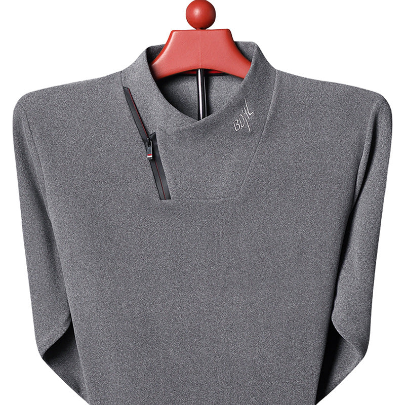 Dobbeltsidet fløjl langærmet sweater til mænd