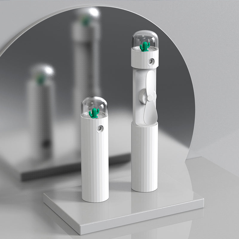 Mini handheld telescopic spray cooling fan