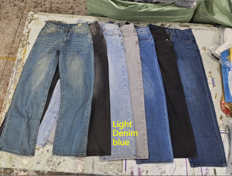 Women's American-style Retro Low Waist Straight Jeans