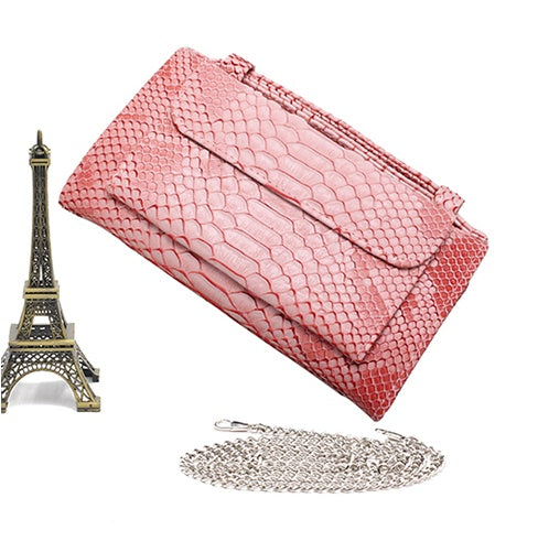 New snake pattern clutch bag handbag chain shoulder Messenger bag wallet ladies long section