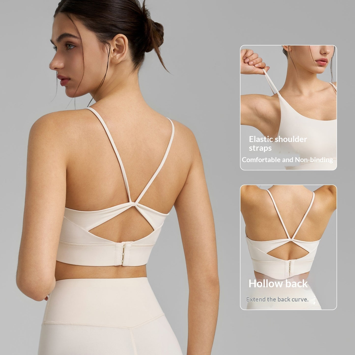 Thin Strap Yoga One-Piece Fixed Cup Sports Vest