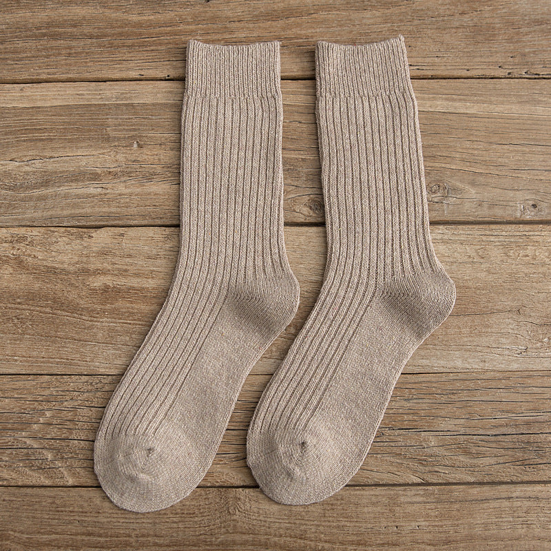 Women's Winter Japanese Solid Color Wool Socks To Keep Warm
