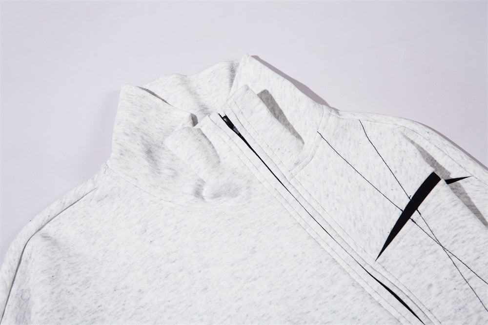 Irregular Color Matching Topstitching Loose Top