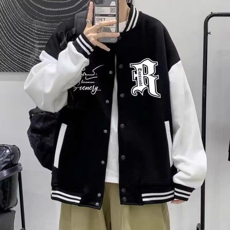 New Stylish Unisex Patchwork Color-block Mens Casual Jacket